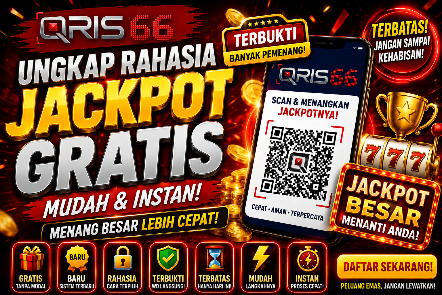 QRIS66 Bocorkan Rahasia Jackpot Gratis Super Instan