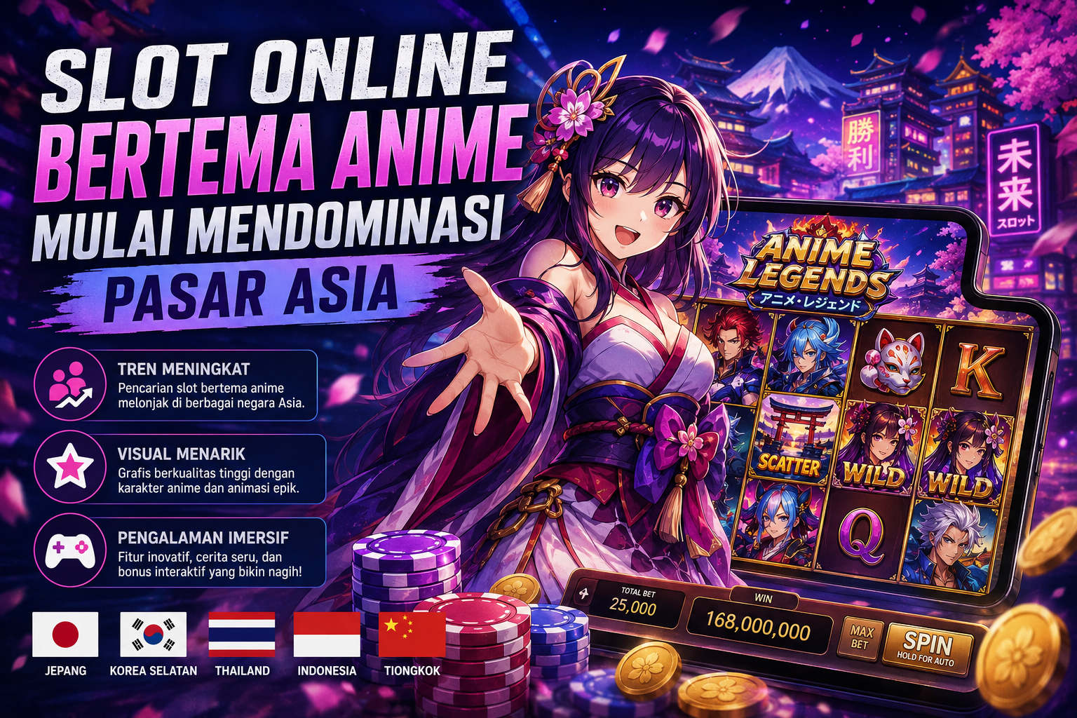 Slot Online Bertema Anime Mulai Mendominasi Pasar Asia