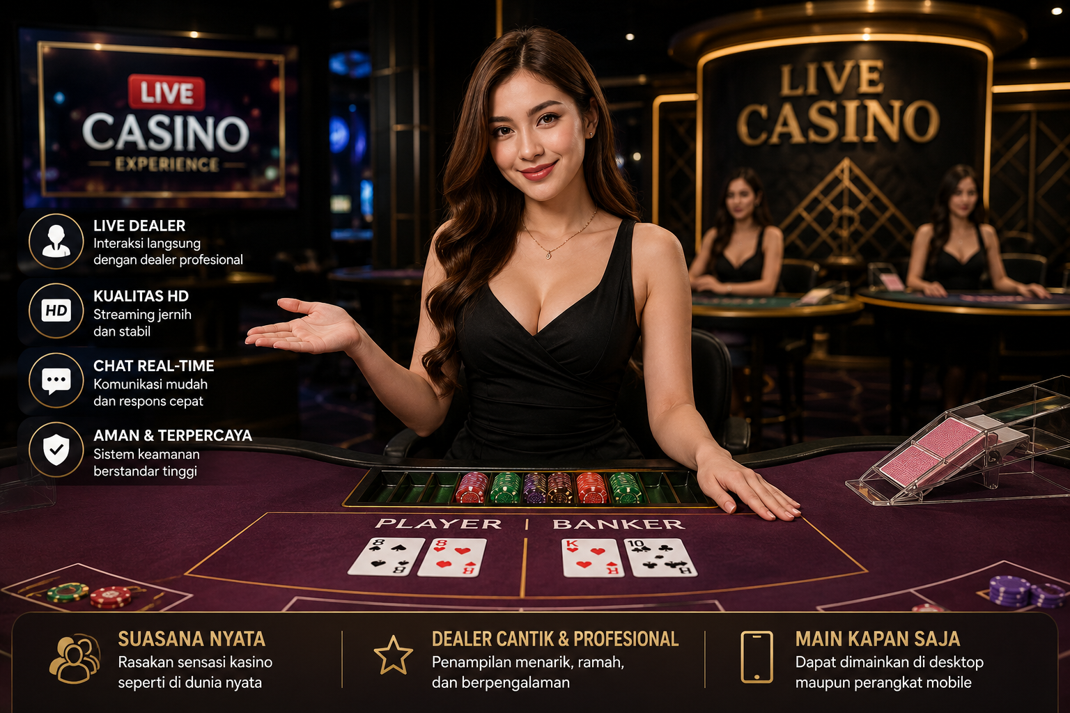Live Casino dengan Dealer Cantik Semakin Digemari