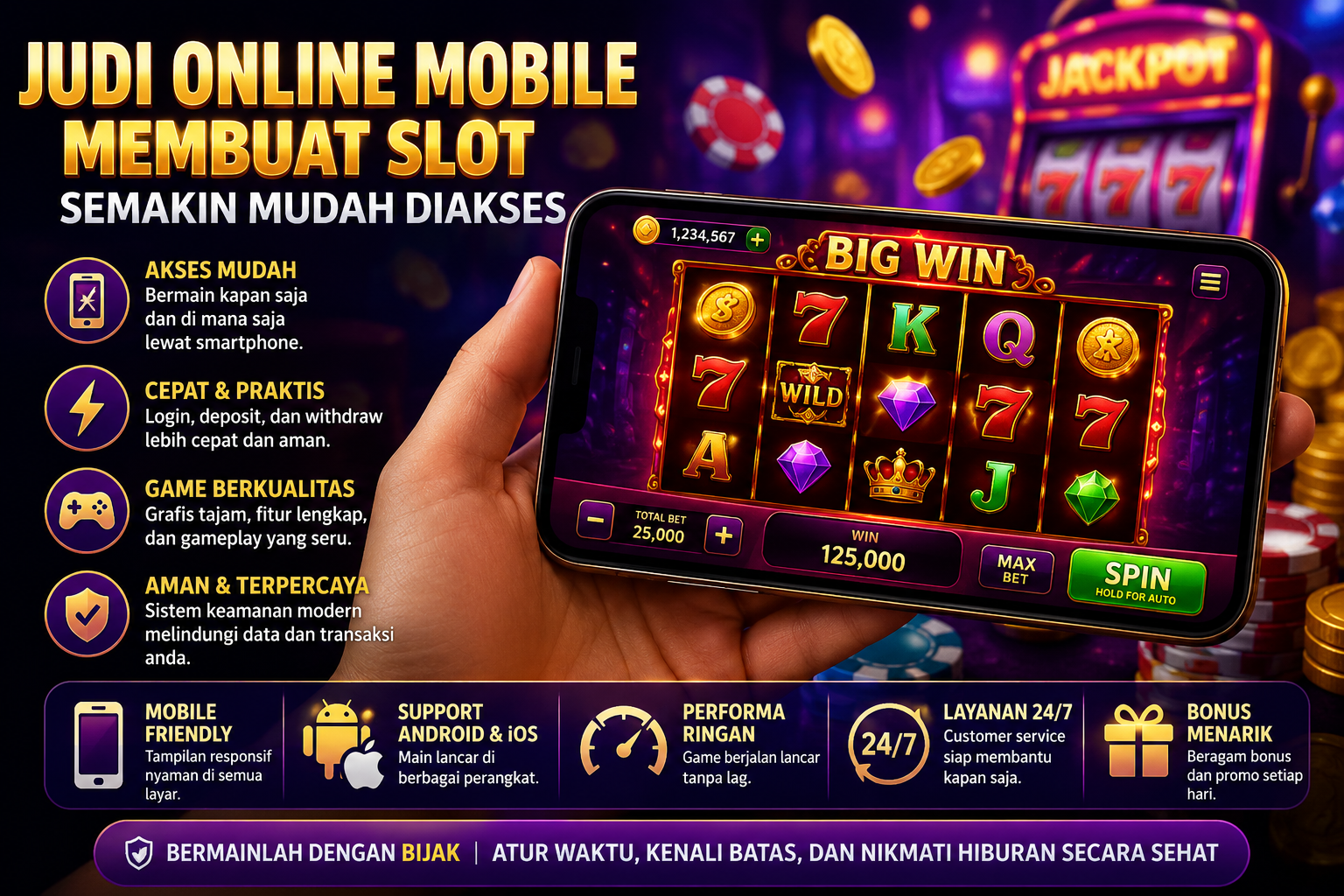 Judi Online Mobile Membuat Slot Semakin Mudah Diakses