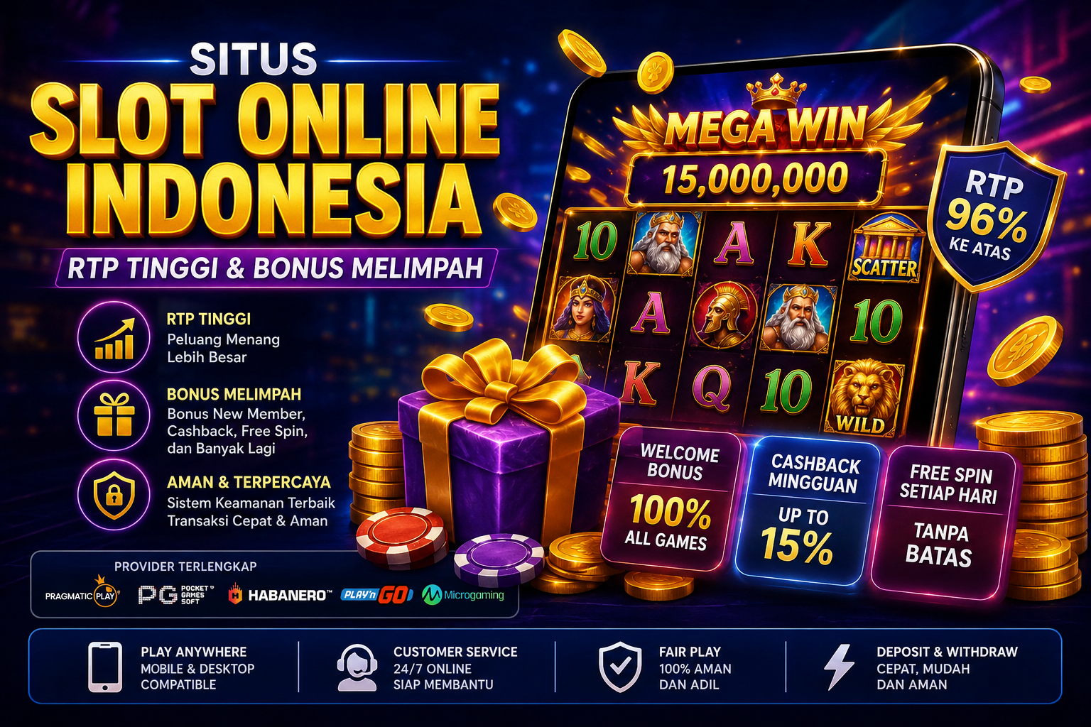 Slot Online Indonesia dengan RTP Tinggi dan Bonus Melimpah