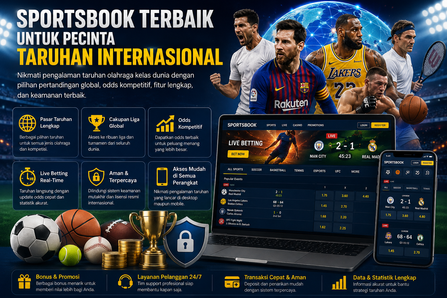 Sportsbook Terbaik untuk Pecinta Taruhan Internasional