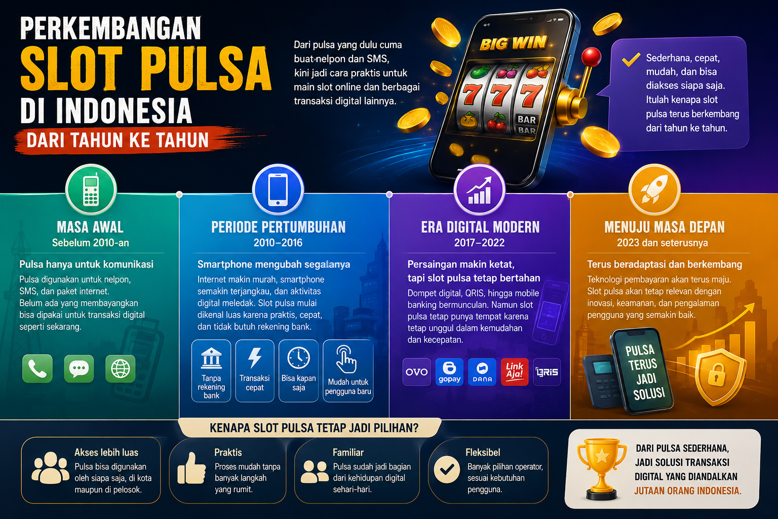 Perkembangan Slot Pulsa di Indonesia dari Tahun ke Tahun