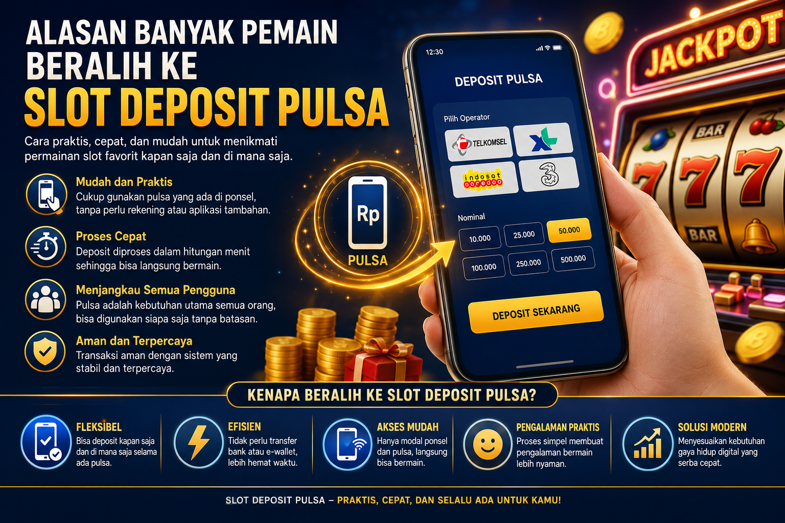Alasan Banyak Pemain Beralih ke Slot Deposit Pulsa
